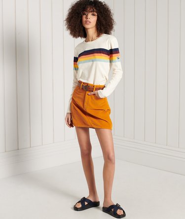 Haut ray&eacute; &agrave; manches longues Cali en coton biologique Image 2