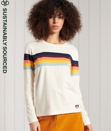 Haut ray&eacute; &agrave; manches longues Cali en coton biologique Image 1