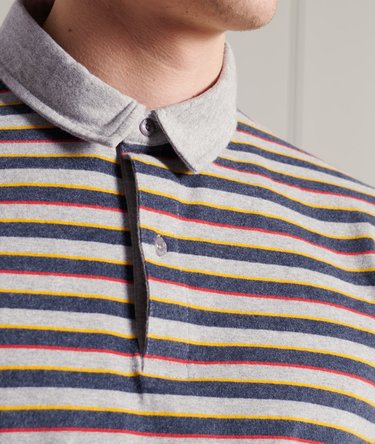 Organic Cotton Cali Stripe Polo Shirt Image 3