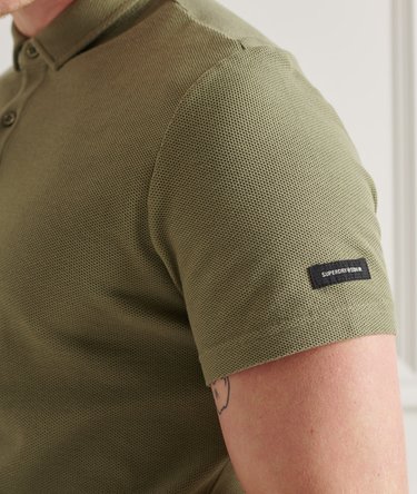 Strukturiertes Polohemd aus Bio-Baumwolle und Jersey Image 4