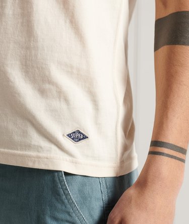 T-shirt in cotone biologico in stile baseball con grafica Cali Surf Image 4
