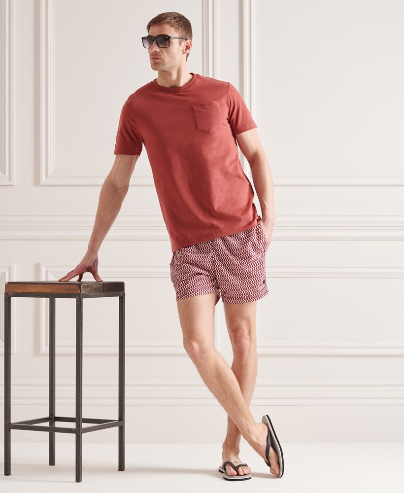 Superdry Herren Badeshorts – Mit Print, Elastikbund & Meshfutter Für Strand & Pool