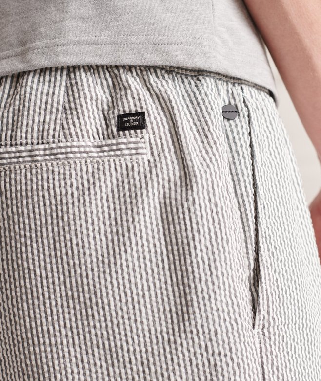 Seersucker Drawstring Shorts
