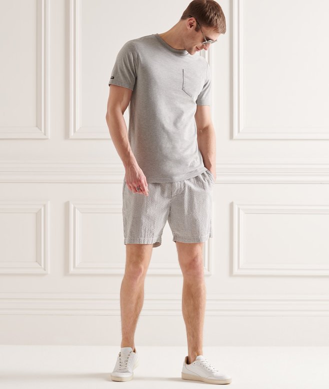 Seersucker Drawstring Shorts