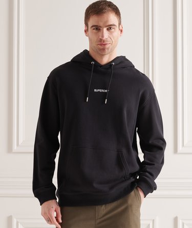 Sudadera con capucha, corte cuadrado y micrologo estampado Image 1