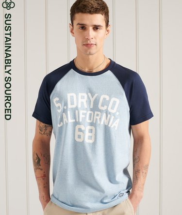 Organic Cotton Cali Surf Graphic Baseball T-Shirt Image 1