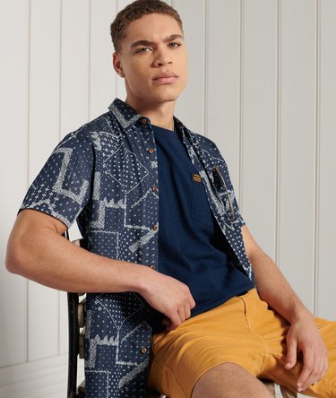 T-shirt indigo en coton biologique Boho Image 3