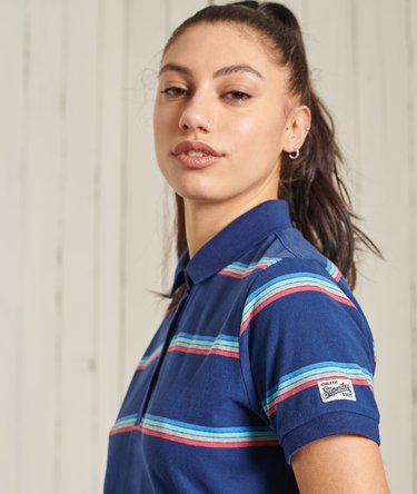 Organic Cotton Academy Stripe Polo Shirt Image 3