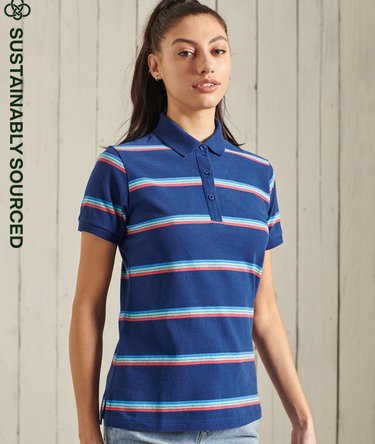 Organic Cotton Academy Stripe Polo Shirt Image 1