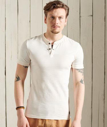 Organic Cotton Short Sleeve Half Button Top Image 1