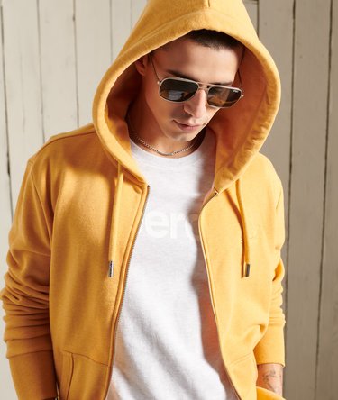 Orange Label hoodie van loopbackstof met rits Image 4