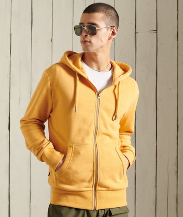 Orange Label hoodie van loopbackstof met rits Image 1