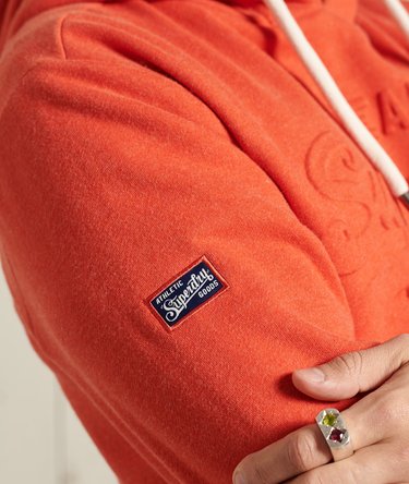 Vintage Loopback-Hoodie mit gepr&auml;gtem Logo Image 4