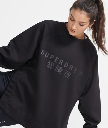Übergroßes Training Sweatshirt mit Grafik und Rundhalsausschnitt Image 4