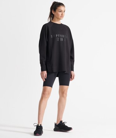 Übergroßes Training Sweatshirt mit Grafik und Rundhalsausschnitt Image 2