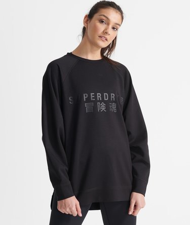 Übergroßes Training Sweatshirt mit Grafik und Rundhalsausschnitt Image 1