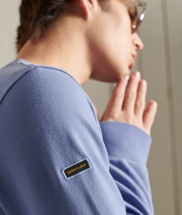 Core Logo Faux Suede Loopback Sweatshirt Image 4