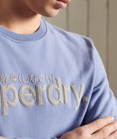 Core Logo Faux Suede Loopback Sweatshirt Image 3