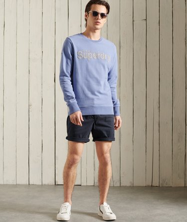 Core Logo Faux Suede Loopback Sweatshirt Image 2