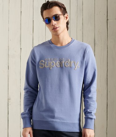 Core Logo Faux Suede Loopback Sweatshirt Image 1