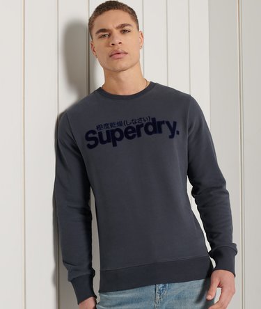 Core Logo sweatshirt i loopback-stof med imiteret ruskind Image 1
