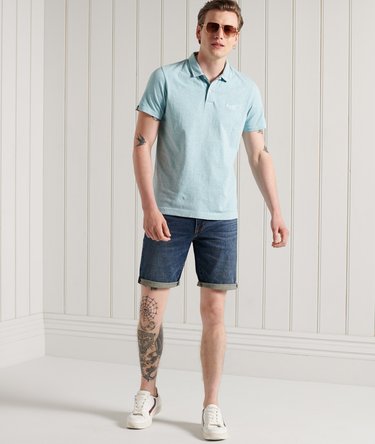 Organic Cotton LA Beach Jersey Polo Shirt Image 2