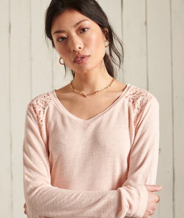 NYC top i h&oslash;r med blondeindsats Image 3