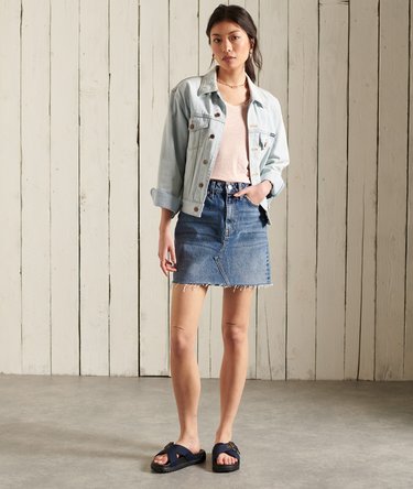 NYC top i h&oslash;r med blondeindsats Image 2