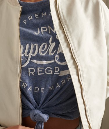 Premium T-Shirt mit Schriftzug und Stickerei Image 3