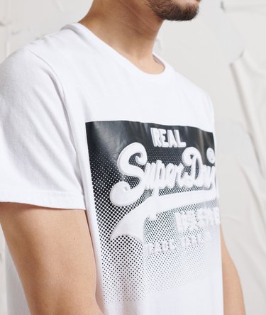 Vintage Logo Halftone T-shirt med pr&aelig;g Image 4