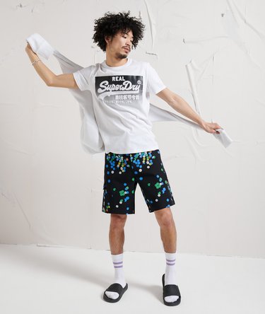 Vintage Logo Halftone T-shirt med pr&aelig;g Image 2