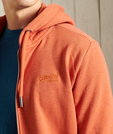 Sweat à capuche zippé bouclé sur l'envers Orange Label Image 4