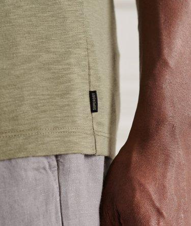 Organic Cotton V Neck Slub Pocket T-Shirt Image 4