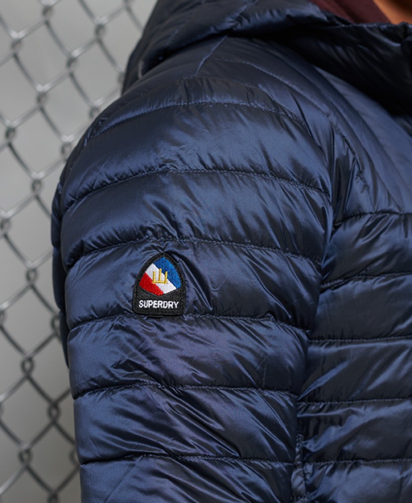 superdry mens core down jacket navy