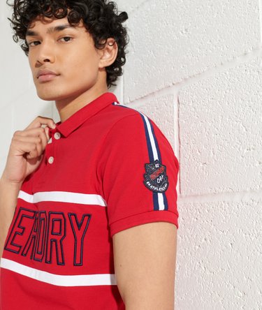 Retro Sports Applique Polo Shirt Image 3