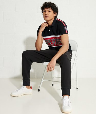 Retro Sports Applique Polo Shirt Image 4