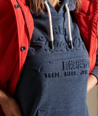 Embossed Graphic Logo Hoodie Image 8