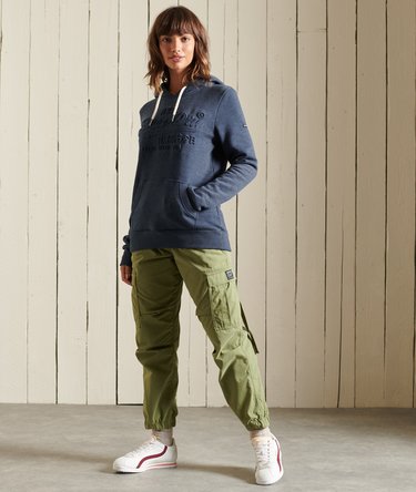 Embossed Graphic Logo Hoodie Image 3