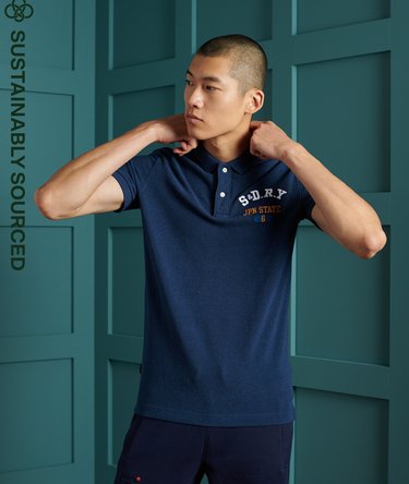 Polo classica in cotone biologico con applicazioni Image 1