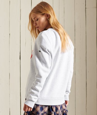 Script Style College Crew Sweatshirt Image 3