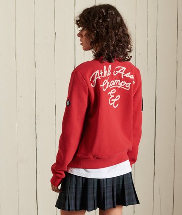 Collegiate Jersey Bomber Jacket Image 4
