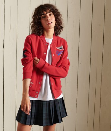 Collegiate Jersey Bomber Jacket Image 2