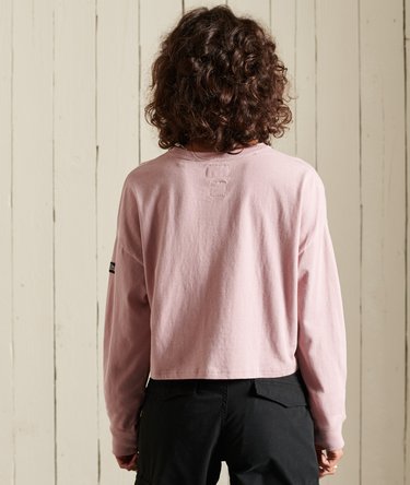 Kort tr&oslash;je i boheme-stil med grafik og lange &aelig;rmer Image 5