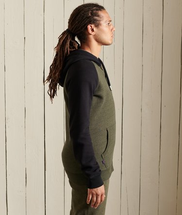 Felpa stile baseball con cappuccio, zip e ricamo Vintage Logo Image 3