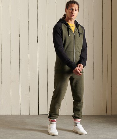 Felpa stile baseball con cappuccio, zip e ricamo Vintage Logo Image 6