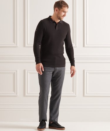 Studios Long Sleeve Knitted Polo Shirt Image 2