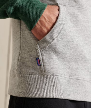 Sudadera de b&eacute;isbol con capucha y logotipo Vintage Logo bordado Image 6