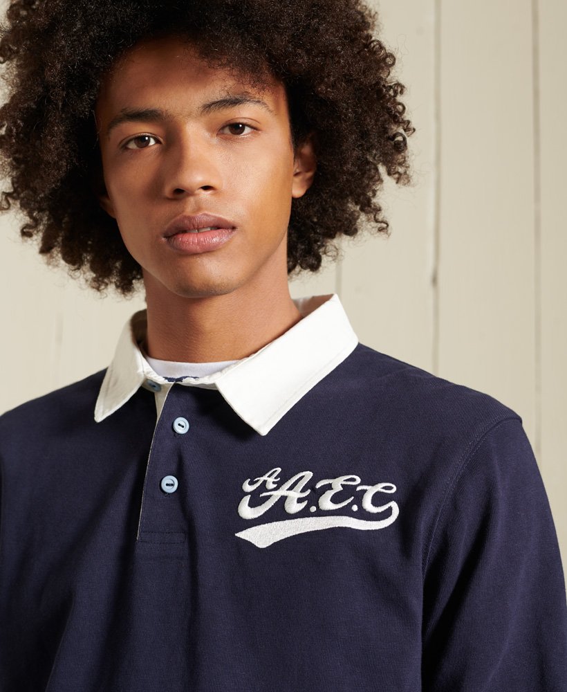 mens Rugby Shirt in ATLANTIC NAVY | Superdry CA-EN