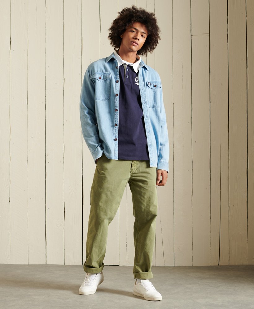 mens Rugby Shirt in ATLANTIC NAVY | Superdry CA-EN