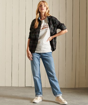 T-shirt avec logo en lamé Script Style Workwear Image 2